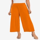 Stretch Knit Wide Leg Crop Pant image number null