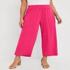 Stretch Knit Wide Leg Crop Pant image number null
