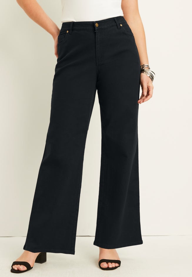 Curvie Fit Wide-Leg Jeans image number 0
