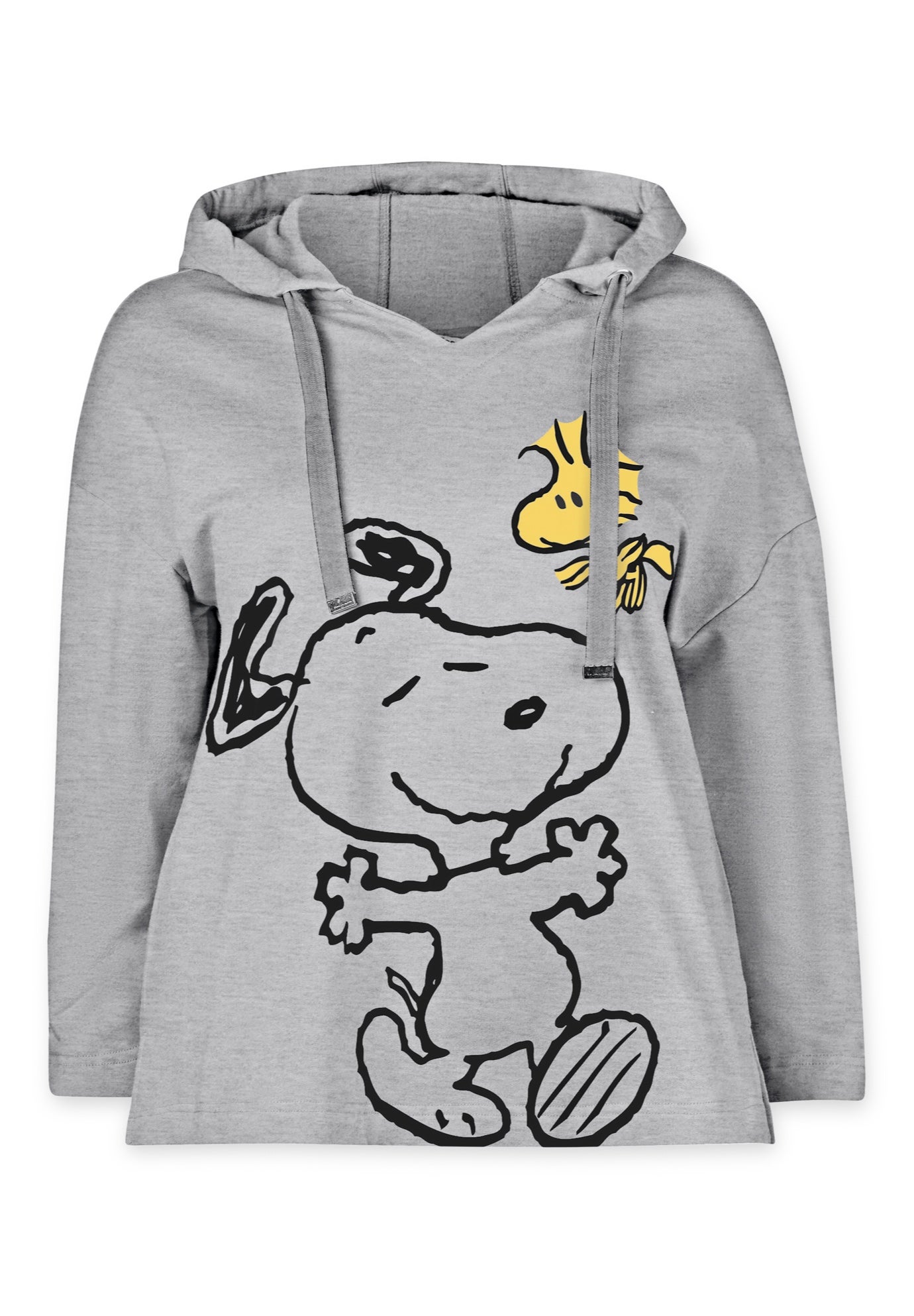 Peanuts Women's Hooded Sweatshirt Snoopy and Woodstock image number 1