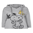 Peanuts Women's Hooded Sweatshirt Snoopy and Woodstock image number null