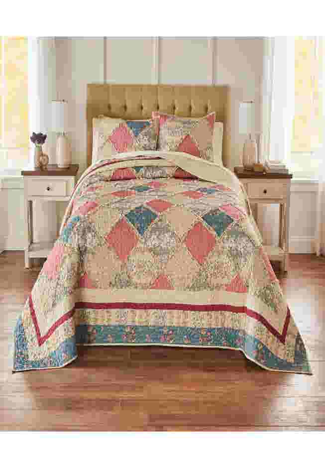 Patchwork Ruffle Bedspread image number 0