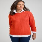 Cable Crewneck Sweater image number null