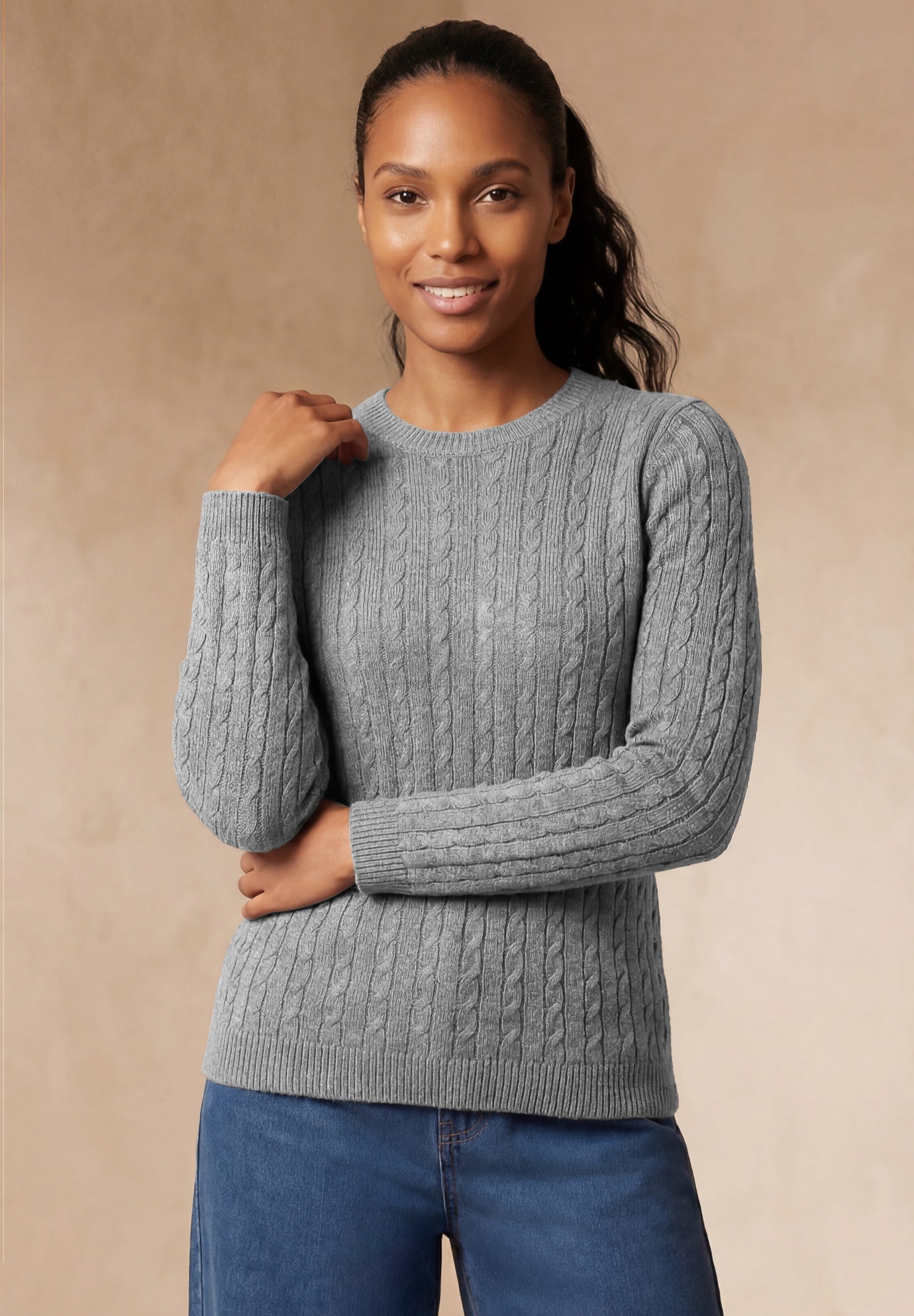 Cable Crewneck Sweater image number 0
