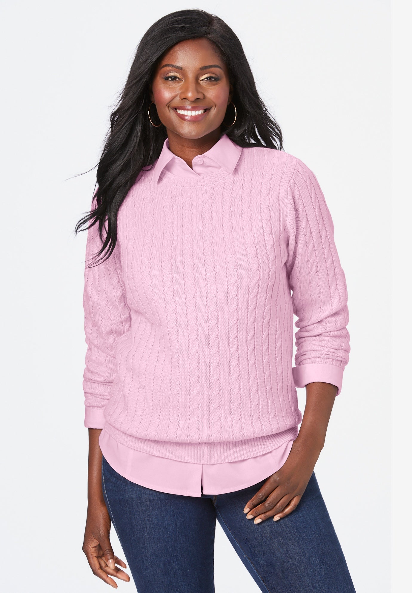 Cable Crewneck Sweater image number 0