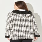 Printed Fleece Coat with Sherpa Lining image number 1