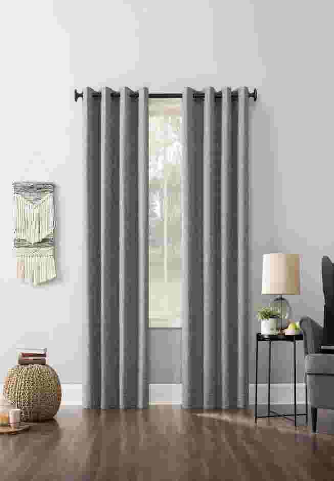 Kline Tweed Thermal 100% Blackout Grommet Panel image number 0