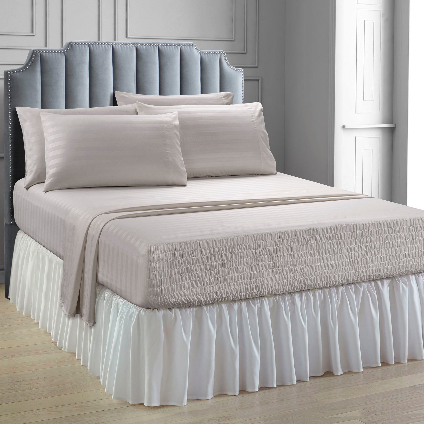 6-pc. Microfiber Bedtite&trade; Damask Stripe Sheet Set image number 0