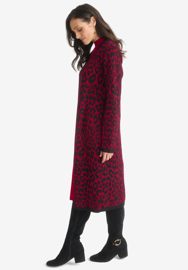 2-Piece Sweater Jacket Dress image number null