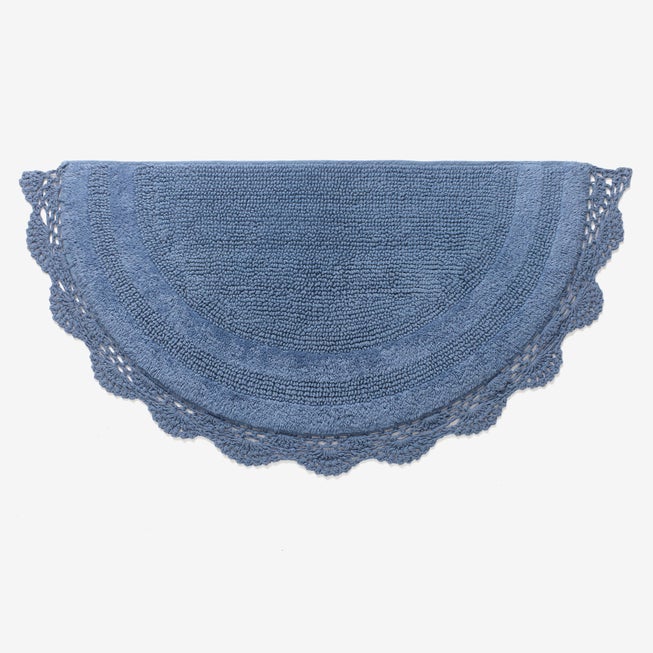 Half Round Reversible Crochet Bath Mat image number 0