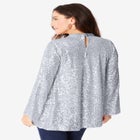 Sequin Mock Neck Blouse image number null