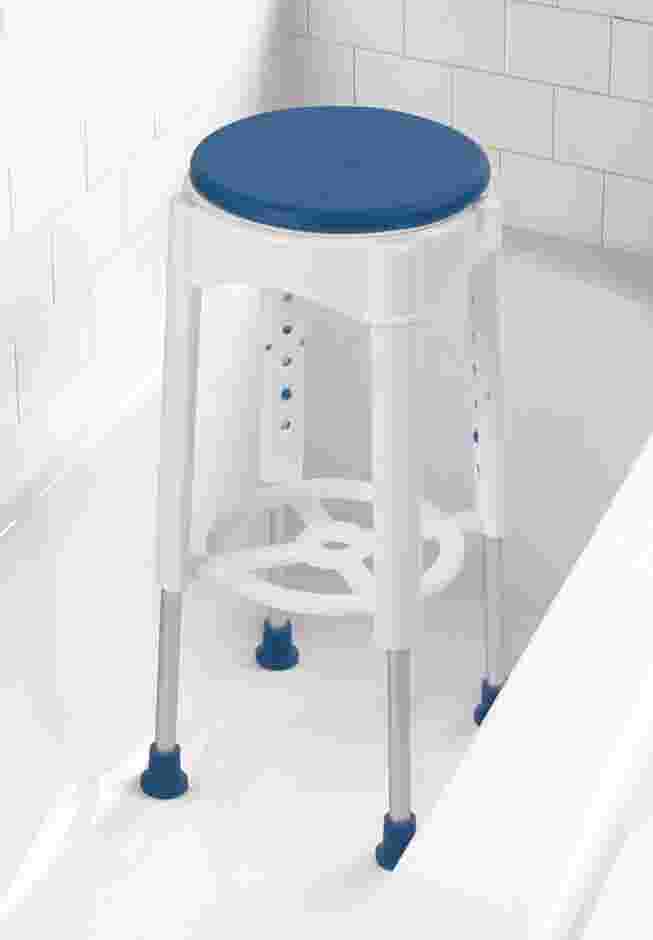 300 lbs. Weight Capacity Swivel Seat Shower Stool image number 0
