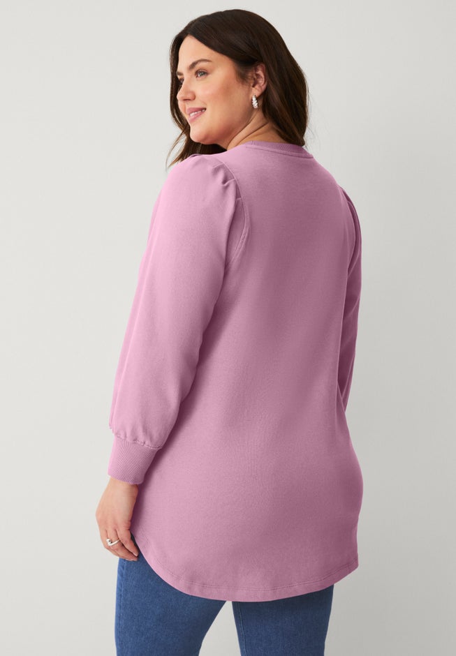 Puff Sleeve Sweatshirt Tunic image number 1