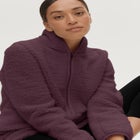 A-Line Half-Zip Sherpa Jacket image number 3