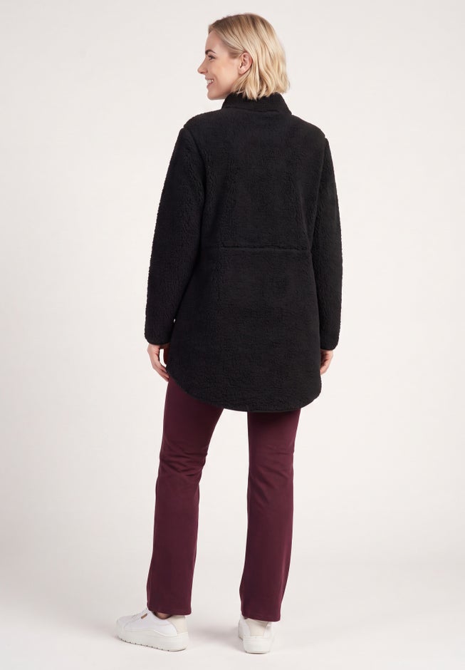 A-Line Half-Zip Sherpa Jacket image number 1