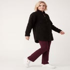 A-Line Half-Zip Sherpa Jacket image number 2