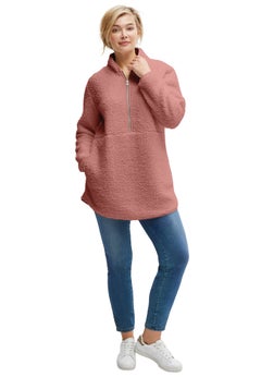 A-Line Half-Zip Sherpa Jacket