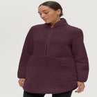 A-Line Half-Zip Sherpa Jacket image number 0