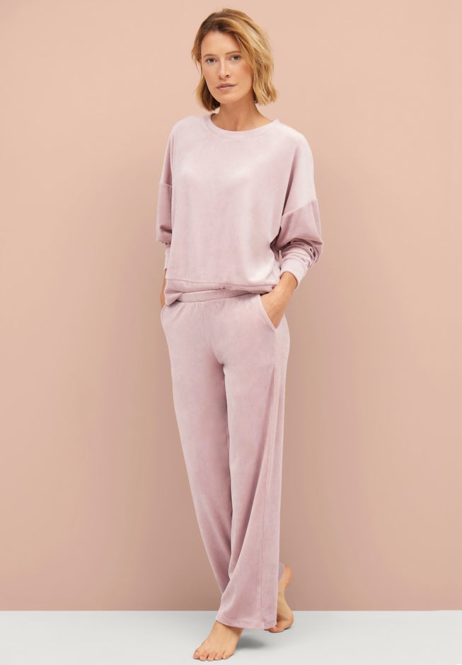 Boxy Velour Lounge Sweatshirt image number 0