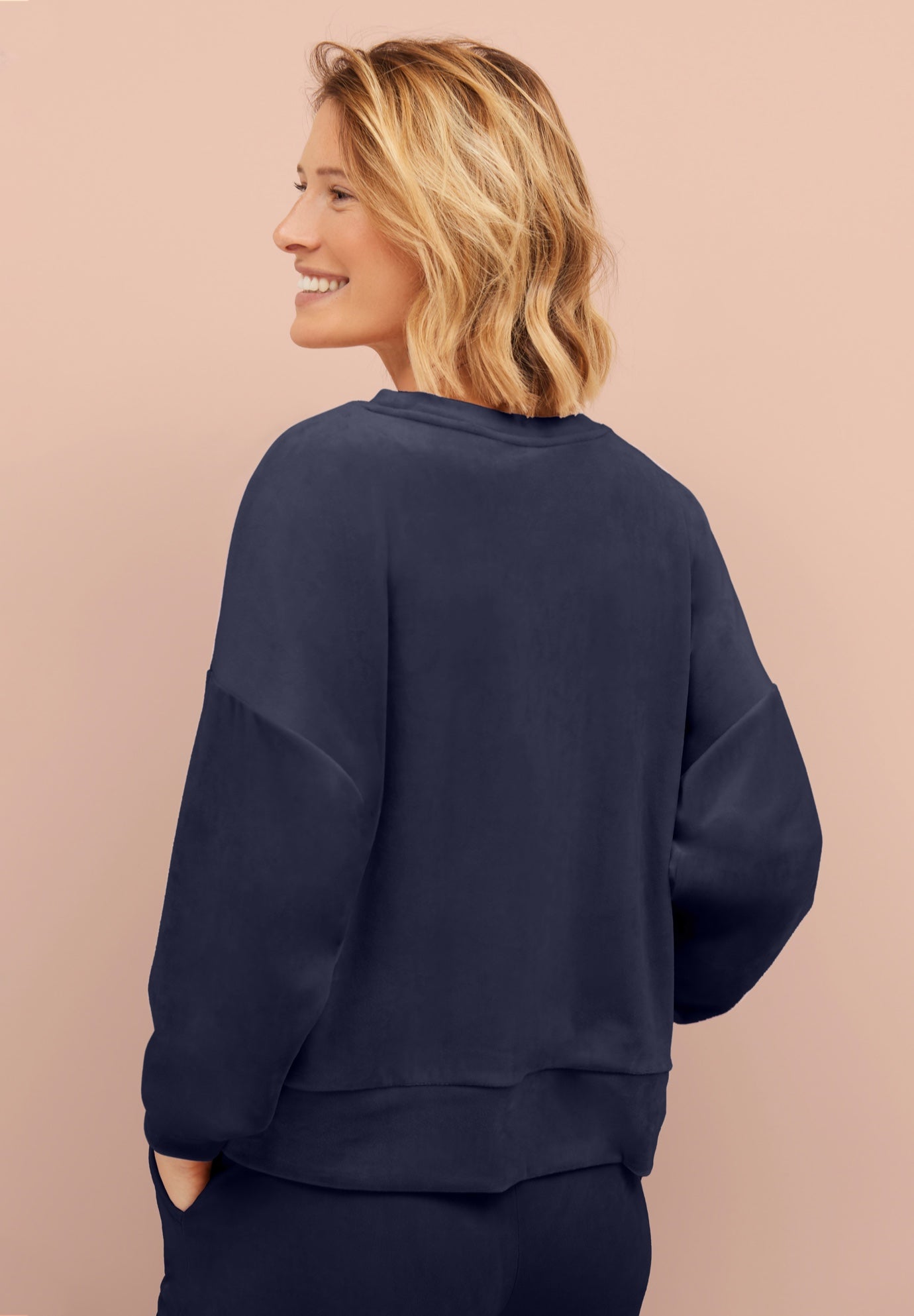 Boxy Velour Lounge Sweatshirt image number 1