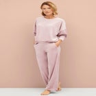 Wide Leg Velour Lounge Pants image number null