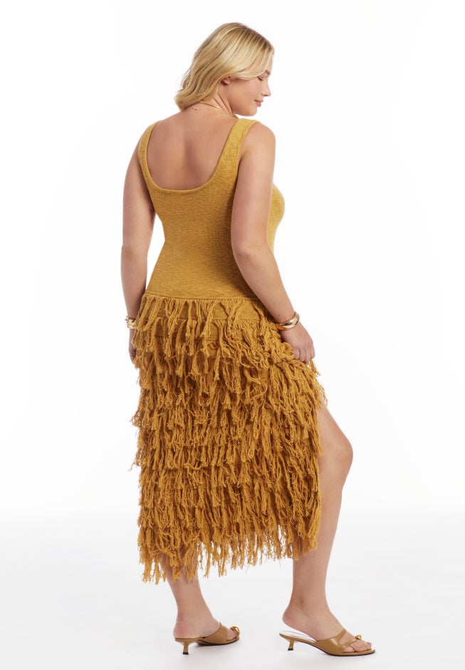 Sweater Fringe Maxi Dress image number 2