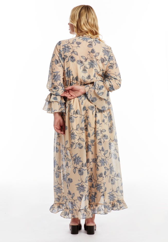 Ruffle Detail Maxi Shirt Dress image number 2