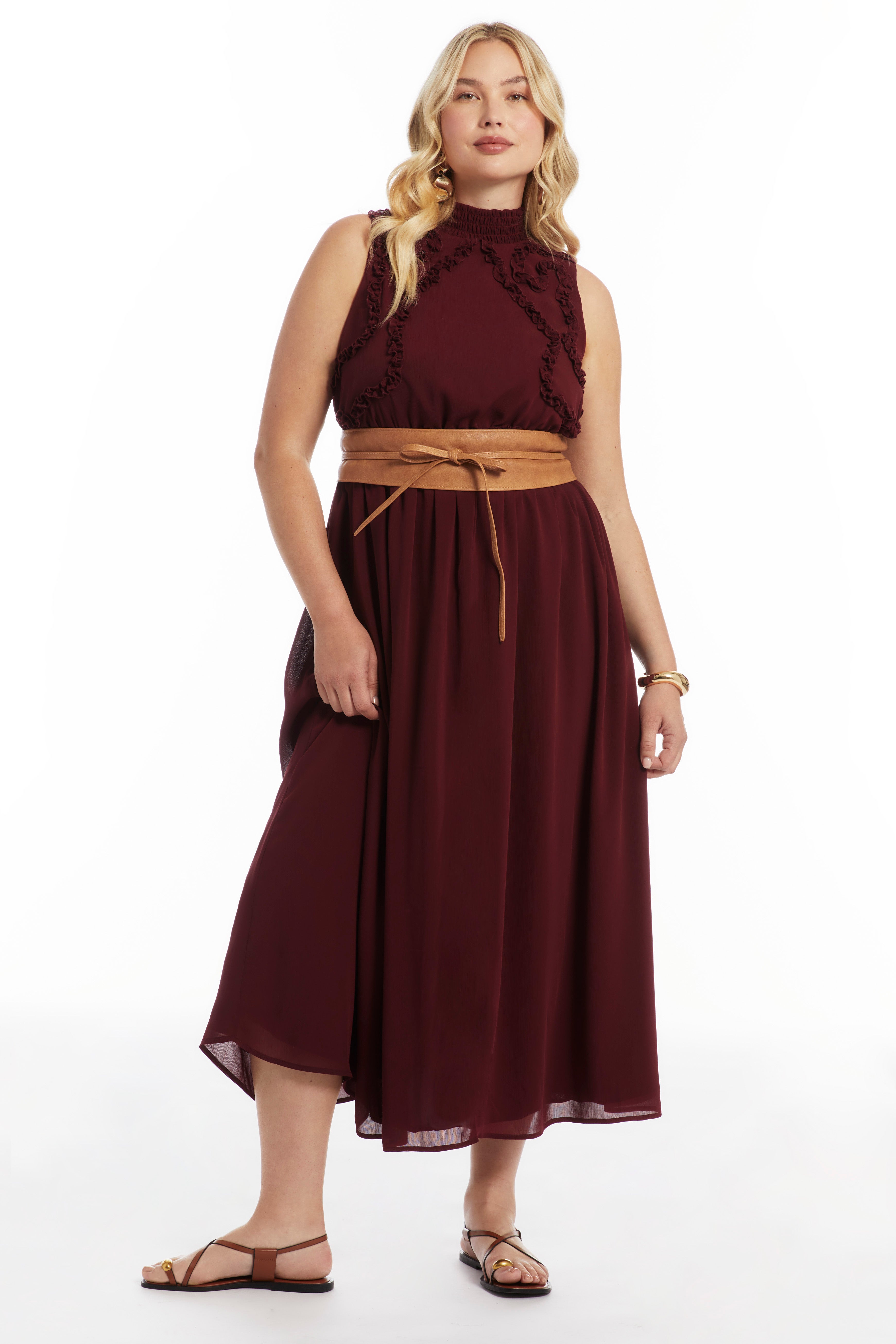 Ruffle Detail Maxi Dress image number 4