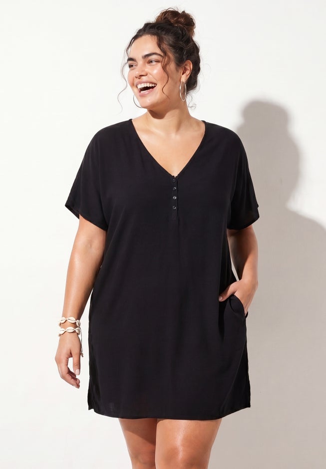 French Terry Lightweight Cover Up Tunic image number 2
