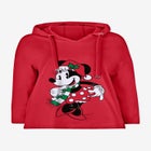 Disney Women's Hooded Sweatshirt Red Minnie Xmas image number null