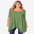 Ultimate Square Neck Handkerchief Hem Tunic image number null