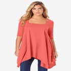 Ultimate Square Neck Handkerchief Hem Tunic image number null