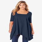 Ultimate Square Neck Handkerchief Hem Tunic image number null