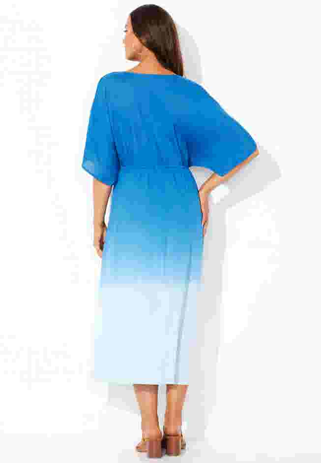 Dip Dye Surplice Kimono Cover Up Dress image number 1