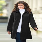Plus Size Button Up Fleece Jacket image number null