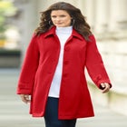 Plus Size Button Up Fleece Jacket image number null