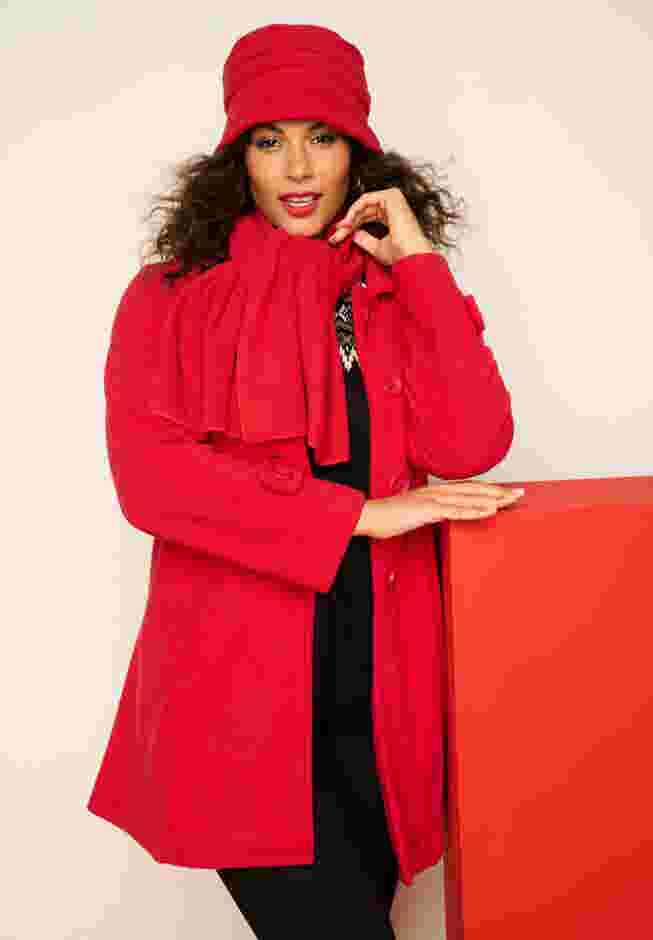 Plus Size Button Up Fleece Jacket image number 4