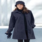 Plus Size Button Up Fleece Jacket image number null