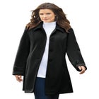 Plus Size Button Up Fleece Jacket image number null