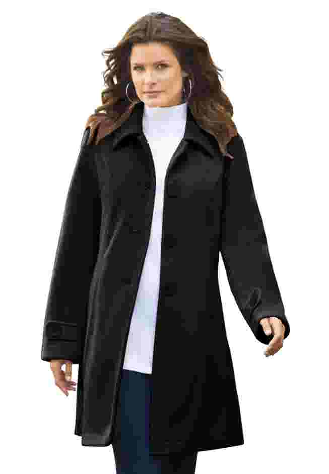 Plus Size Button Up Fleece Jacket image number 1