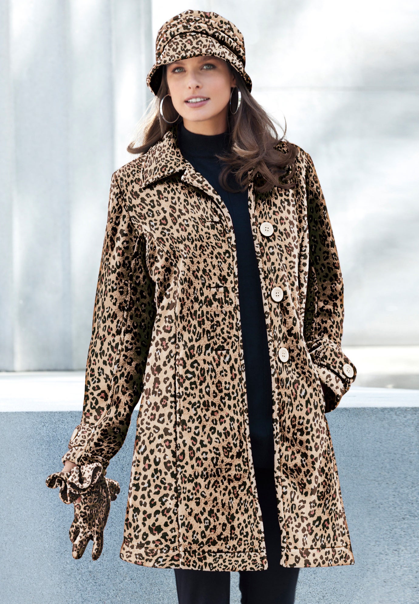 Plus Size Button Up Fleece Jacket image number 1