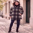 Plus Size Button Up Fleece Jacket image number 1