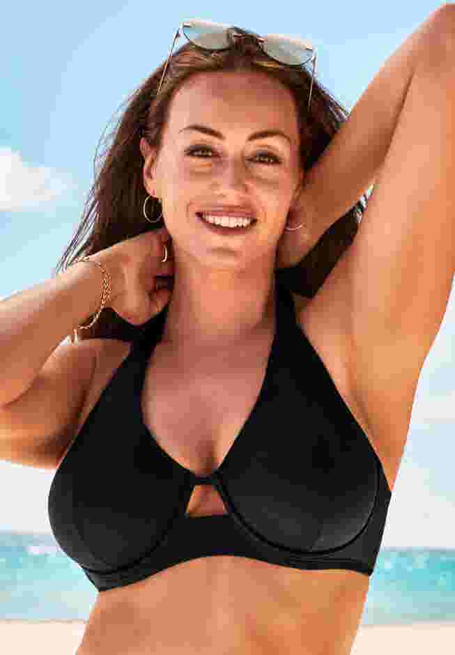Loop Strap Underwire Halter Bikini Top image number 0