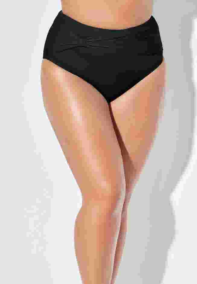 Side Knot Drape Overlay High Waist Bikini Brief image number 0