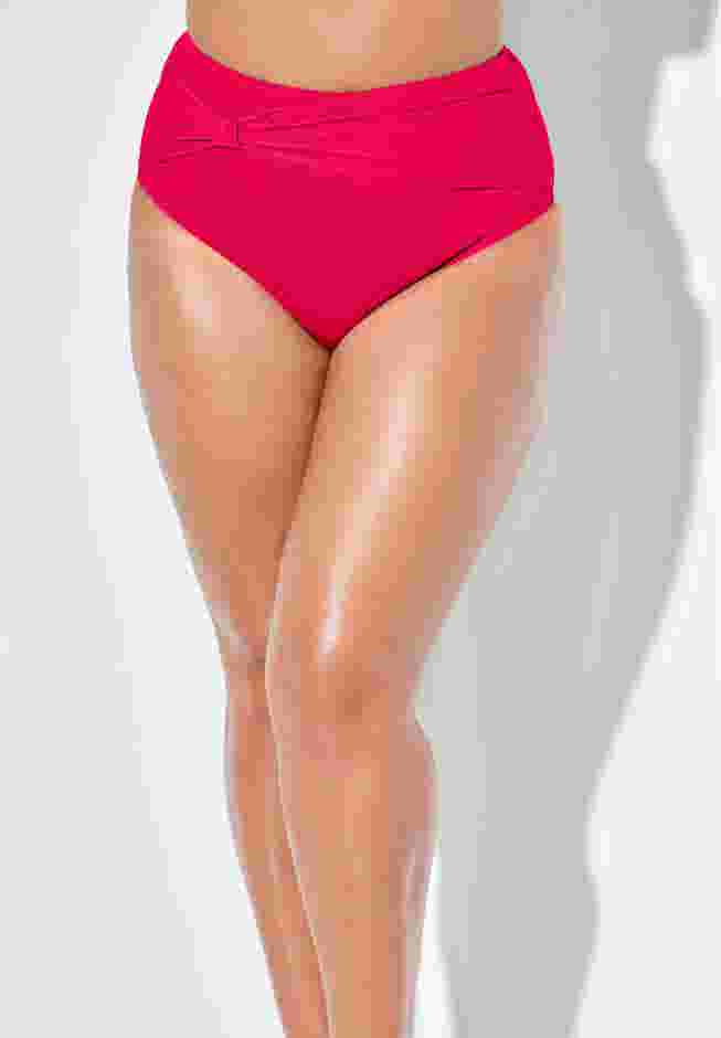 Side Knot Drape Overlay High Waist Bikini Brief image number 0
