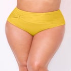 Side Knot Drape Overlay High Waist Swim Brief image number null