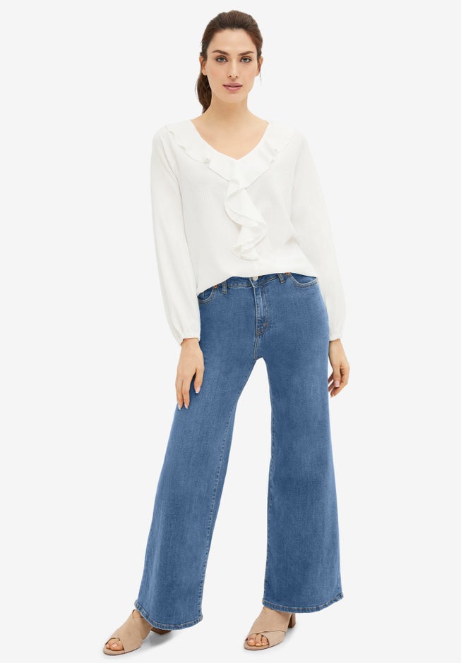 5-Pocket Wide Leg Jeans image number 2