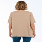 Stretch Knit V-Neck Swing Tunic image number null