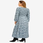 Smocked Bodice Tiered Midi Dress image number null