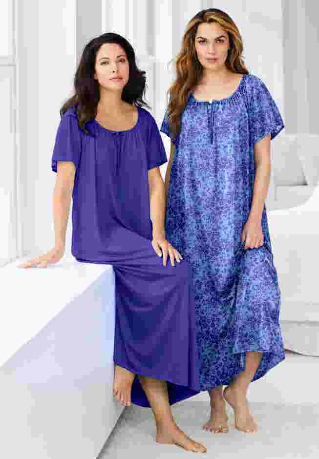 2-Pack Long Silky Gown image number 3